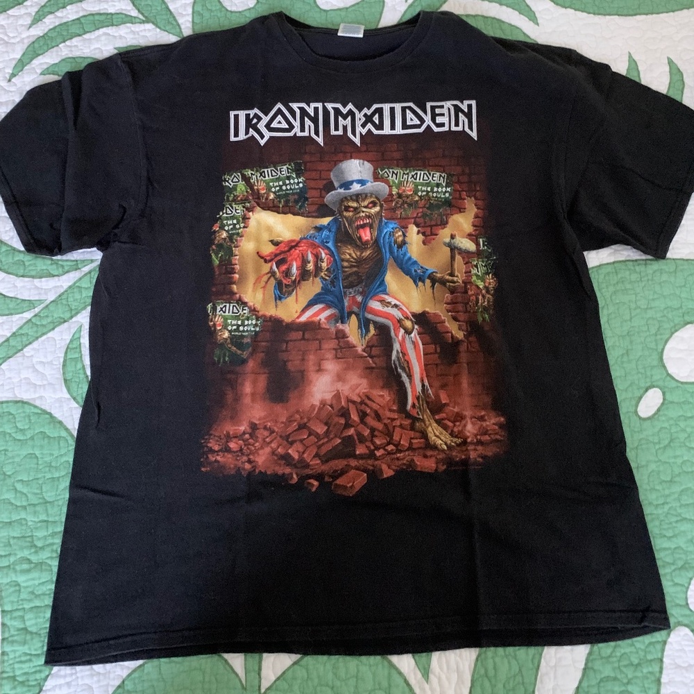 IRON MAIDEN THE BOOK OF SOULS 2016 SIZE 2XL VINTAGE T-SHIRT